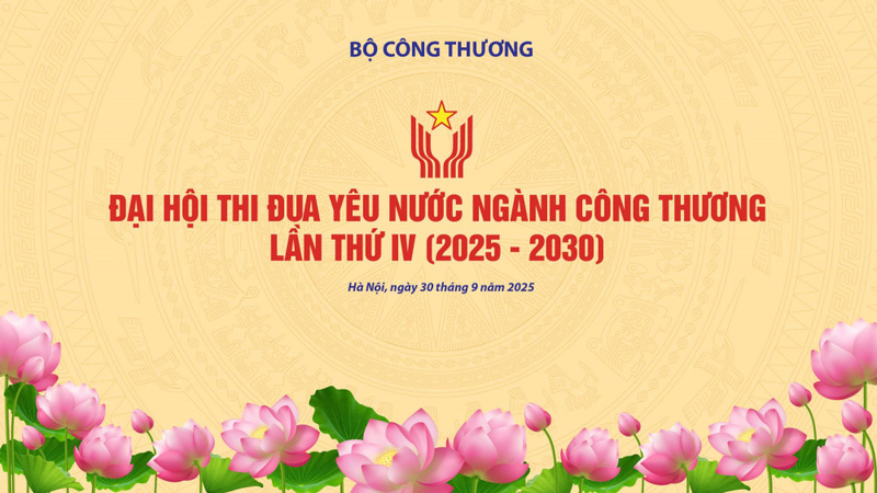 Trong không khí thi đua sôi nổi lập thành tích chào mừng các ngày lễ lớn của đất nước năm 2025 và hướng tới Đại hội đại biểu toàn quốc lần thứ XIV của Đảng, sáng 30/9, Bộ Công Thương sẽ tổ chức Đại hội Thi đua yêu nước lần thứ IV.
