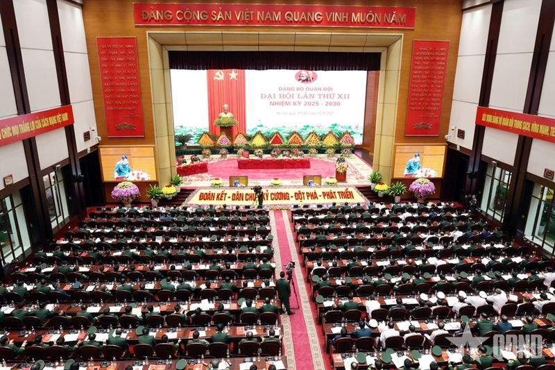 Quang cảnh phiên trù bị Đại hội đại biểu Đảng bộ Quân đội lần thứ XII, nhiệm kỳ 2025-2030. Ảnh: QĐND