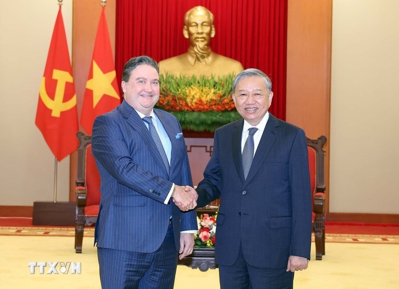 Tổng Bí thư Tô Lâm tiếp Đại sứ Hoa Kỳ Marc Knapper. Ảnh: Thống Nhất/TTXVN