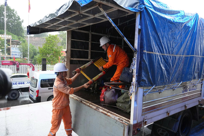 Toàn bộ vật tư đã được chuẩn bị đầy đủ, sẵn sàng phục vụ công tác khắc phục sự cố tại hiện trường