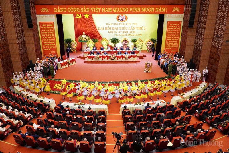 Khai mạc Đại hội đại biểu Đảng bộ tỉnh Phú Thọ lần thứ I, nhiệm kỳ 2025 - 2030.