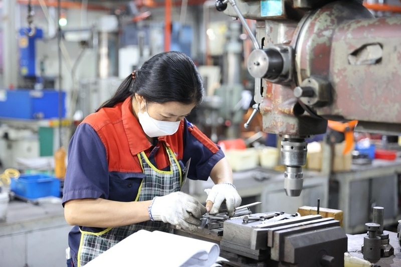 Sản xuất công nghiệp tiếp tục duy trì đà tăng trưởng tích cực trong 8 tháng đầu năm 2025. Ảnh minh hoạ.
