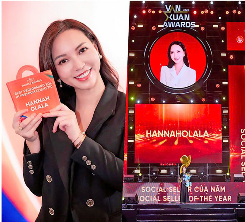 Khẳng định vị thế dẫn đầu, Hannah Olala nhận cú đúp giải thưởng “Social Seller Of The Year” và “Best Premium Livestream Star”