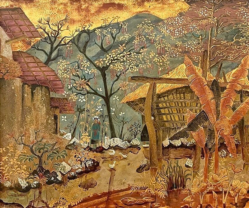 Mùa xuân vùng cao (1954). Tranh của hoạ sĩ Hoàng Tích Chù.
