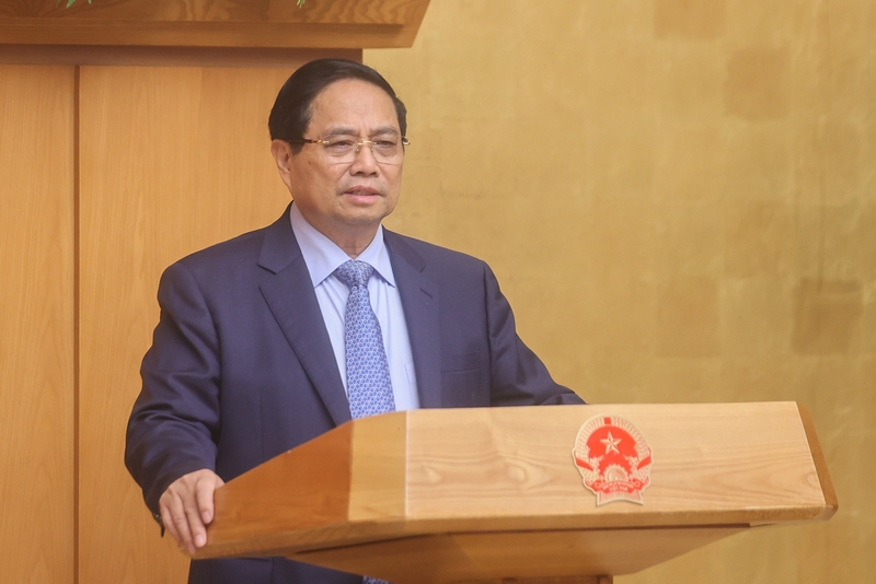 Thủ tướng đề nghị các đại biểu tập trung thảo luận những giải pháp tháo gỡ ngay những vướng mắc còn đang tồn tại. Ảnh: VGP