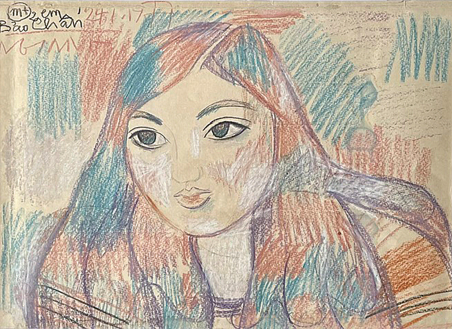 Thiếu nữ Hà Nội (1978). Tranh của hoạ sĩ Nguyễn Sáng.