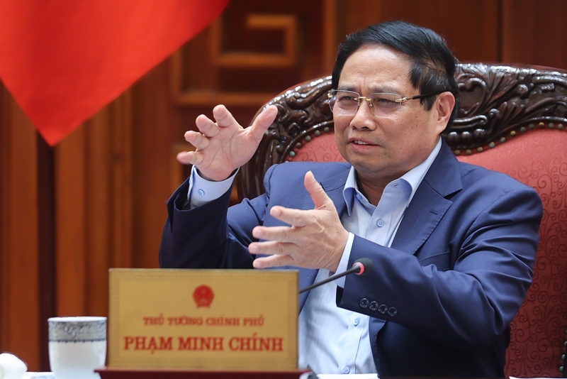 Thủ tướng Phạm Minh Chính phát biểu kết luận phiên họp. Ảnh: VGP/Nhật Bắc