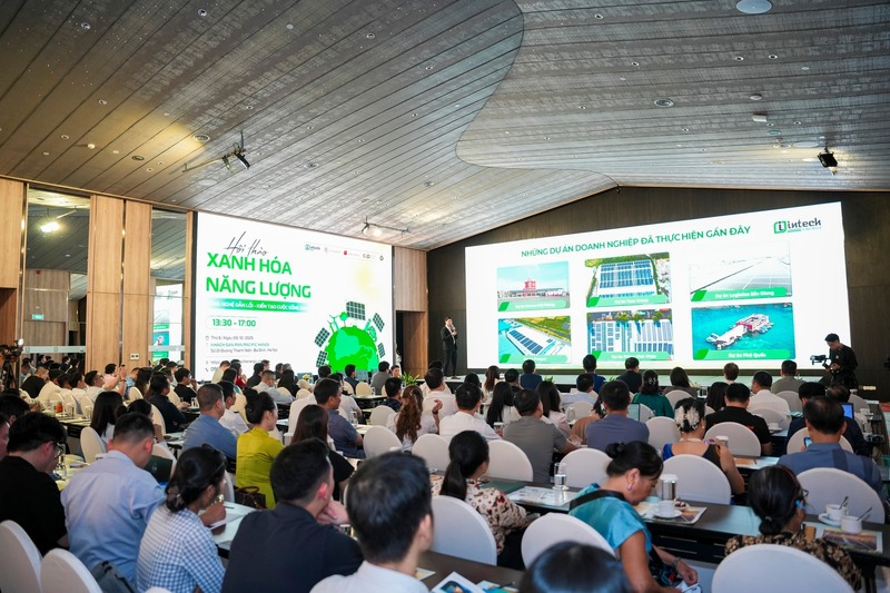 Hội thảo "Xanh hóa năng lượng - Công nghệ dẫn lối - Kiến tạo cuộc sống xanh" do Intech Energy tổ chức.