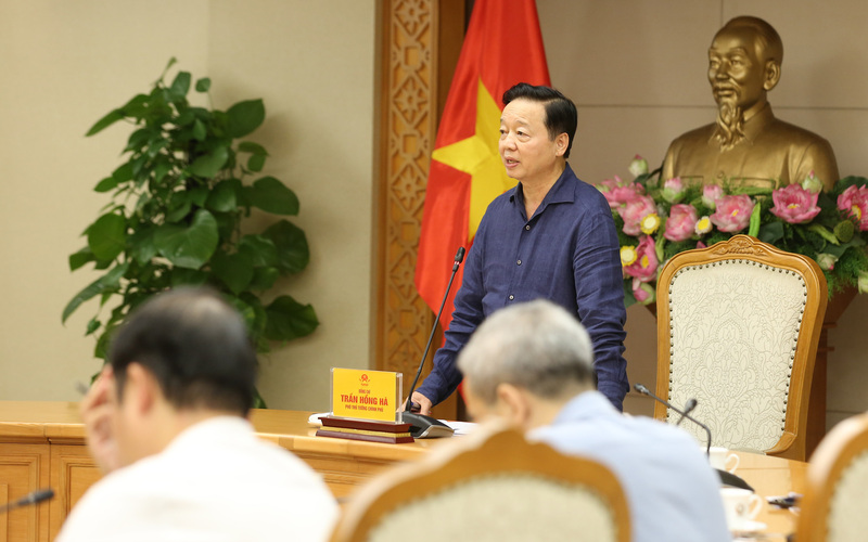 Phó Thủ tướng Trần Hồng Hà phát biểu tại phiên họp. Ảnh: VGP/Minh Khôi