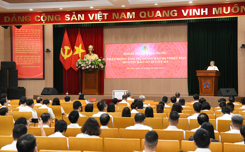 Kiểm toán nhà nước phát động ủng hộ đồng bào bị thiệt hại do cơn bão số 10 gây ra
