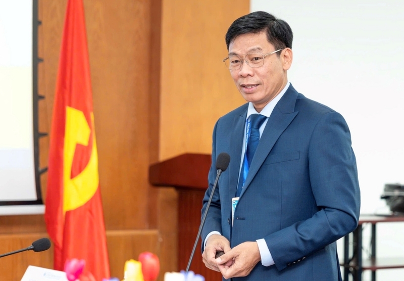 PSG.TS Nguyễn Xuân Hoàn, Hiệu trưởng Trường Đại học Công Thương TP. Hồ Chí Minh. Ảnh: Minh Khuê.