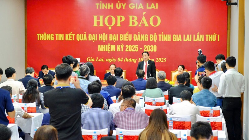 Họp báo thông tin kết quả Đại hội đại biểu Đảng bộ tỉnh Gia Lai lần thứ I, nhiệm kỳ 2025 - 2030.