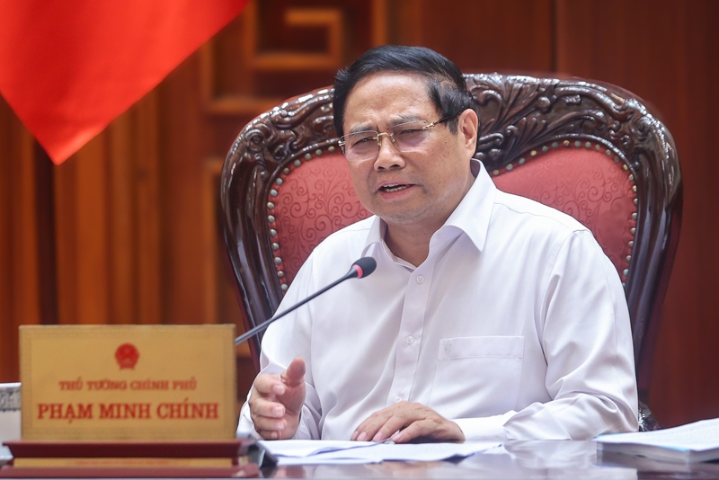 Thủ tướng Phạm Minh Chính phát biểu tại cuộc họp. Ảnh: VGP/Nhật Bắc