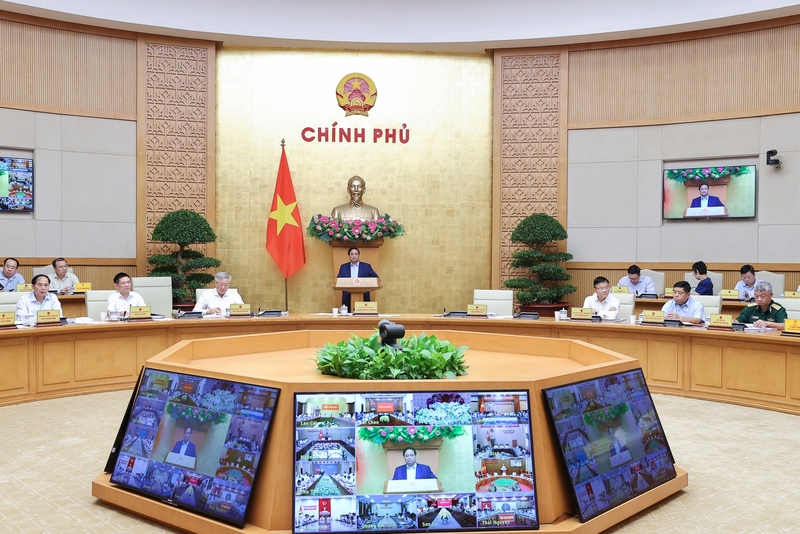 Thủ tướng Phạm Minh Chính chủ trì Hội nghị trực tuyến Chính phủ với địa phương tháng 9/2025, thảo luận về nhiều nội dung quan trọng. Ảnh: VGP/Nhật Bắc