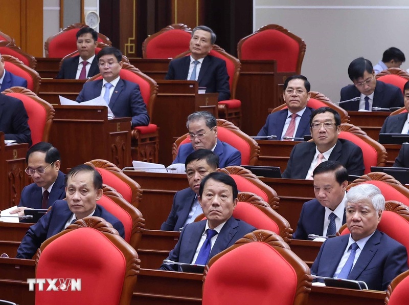 Các đại biểu dự Hội nghị lần thứ 13, Ban Chấp hành Trung ương Đảng khóa XIII. Ảnh: Doãn Tấn/TTXVN