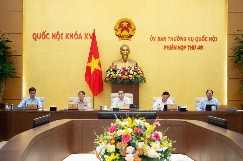 Phiên họp thứ 49, Ủy ban Thường vụ Quốc hội. Ảnh: VPQH