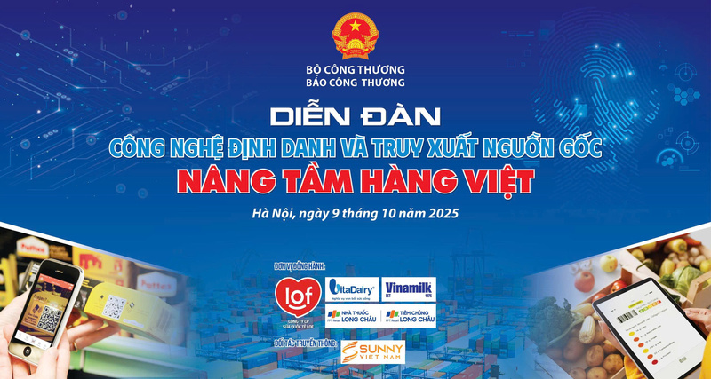 Diễn đàn “Công nghệ định danh và truy xuất nguồn gốc - nâng tầm hàng Việt” diễn ra sáng ngày 9/10/2025