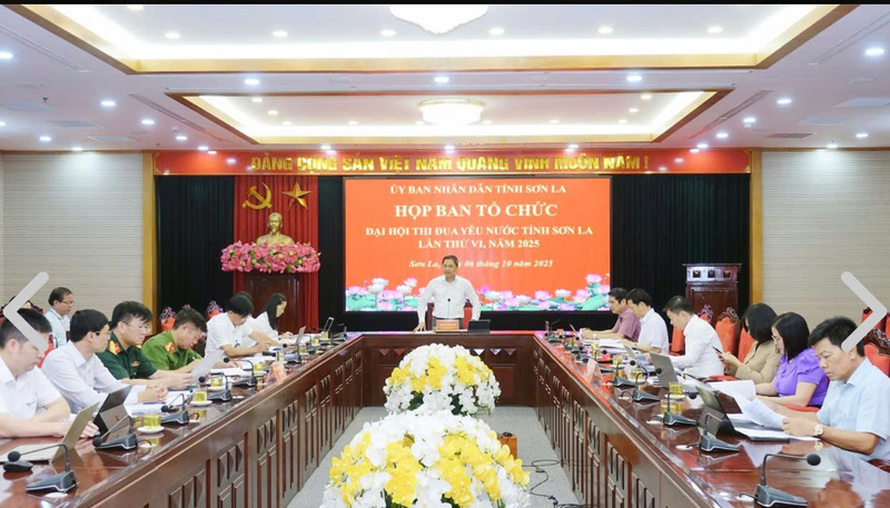 Ngày 6/10, tỉnh Sơn La tổ chức họp về công tác chuẩn bị phục vụ cho Đại hội Thi đua yêu nước lần thứ VI năm 2025.