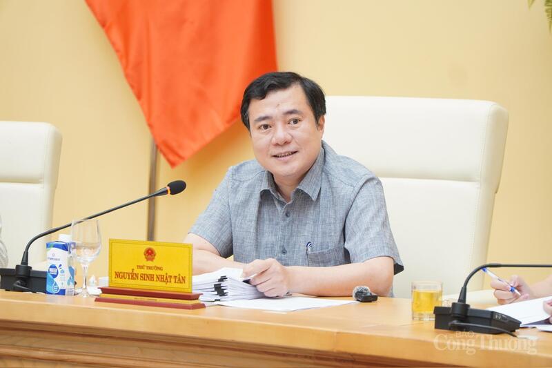 Phiên họp do Thứ trưởng Bộ Công Thương Nguyễn Sinh Nhật Tân chủ trì. Ảnh: Lê Trang