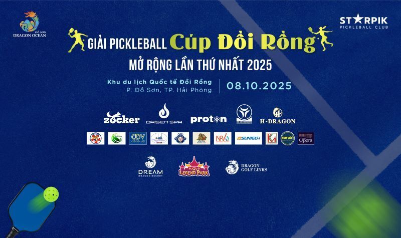Giải Pickleball Cúp Đồi Rồng mở rộng lần thứ nhất 2025 (Ảnh Geleximco)