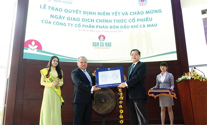 PVCFC chuyển đổi sang hoạt động theo mô hình Công ty Cổ phần, niêm yết trên sàn chứng khoán Tp. HCM với mã cổ phiếu DCM (Ảnh PVCFC)
