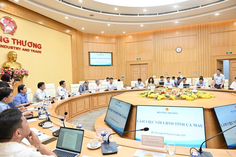 Tham dự buổi làm việc, về phía Bộ Công Thương có đại diện lãnh đạo các đơn vị, Cục, Vụ trực thuộc Bộ. Ảnh: Cấn Dũng