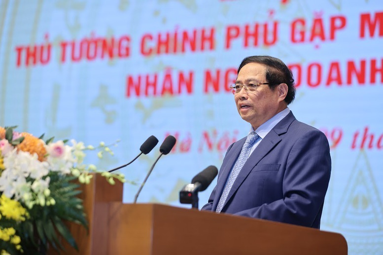 Thủ tướng Phạm Minh Chính phát biểu khai mạc hội nghị. Ảnh: VGP/Nhật Bắc
