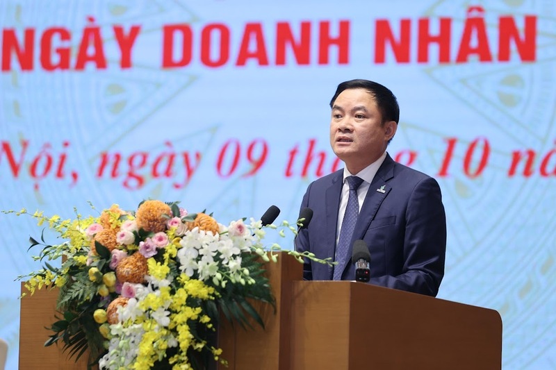 Ông Lê Ngọc Sơn, Tổng Giám đốc Petrovietnam phát biểu tại Hội nghị. Ảnh: VGP/Nhật Bắc