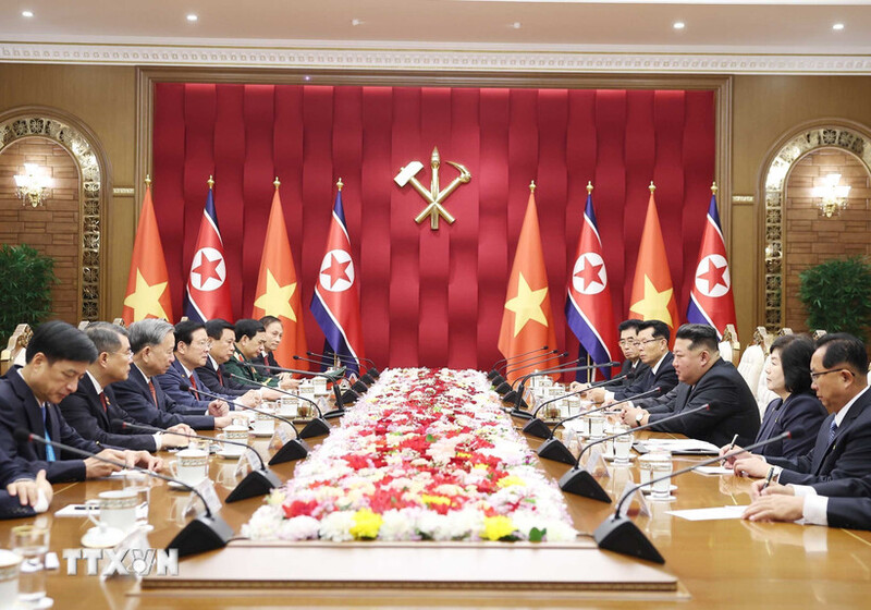 Toàn cảnh buổi hội đàm. Ảnh: TTXVN