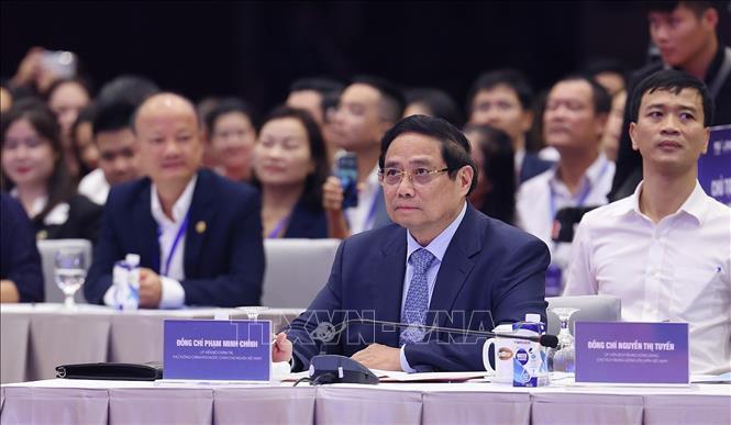 Chiều 10/10, tại Trung tâm Hội nghị Quốc gia (Hà Nội), Thủ tướng Phạm Minh Chính tham dự Chương trình "Toàn cảnh Kinh tế tư nhân lần thứ nhất" (ViPEL 2025) phiên họp cấp cao với chủ đề "Công - Tư đồng kiến quốc: Hùng cường, thịnh vượng". Ảnh: Dương Giang-TTXVN