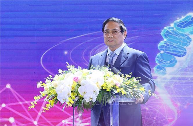 Thủ tướng Phạm Minh Chính phát biểu tại Phiên họp cao cấp "Toàn cảnh Kinh tế tư nhân lần thứ nhất" (ViPEL 2025) với chủ đề "Công - Tư đồng kiến quốc: Hùng cường, thịnh vượng". Ảnh: Dương Giang -TTXVN