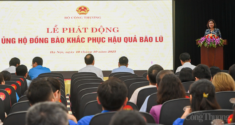 Đồng chí Nguyễn Minh Huệ, Ủy viên Ban Chấp hành Đảng bộ Bộ Công Thương, Quyền Trưởng ban Tuyên giáo và Dân vận Đảng ủy Bộ Công Thương chia sẻ tại Lễ phát động.