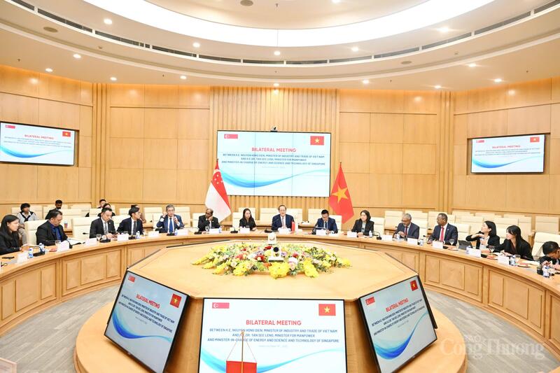 Đoàn công tác phía Singapore tham dự hội đàm.