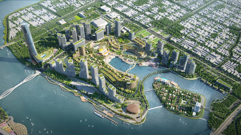 Phối cảnh 3D dự án siêu tổ hợp văn hóa vui chơi giải trí, thương mại dịch vụ Da Nang Downtown.