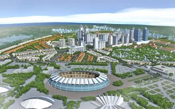 Khu Công nghiệp Công nghệ cao sinh học Nam Từ Liêm, Hà Nội. Ảnh chụp phối cảnh
