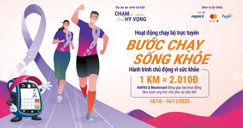 Giải chạy trực tiếp phát động tại các trường, mỗi km sẽ tương ứng với 20.100 đồng ủng hộ vào chương trình