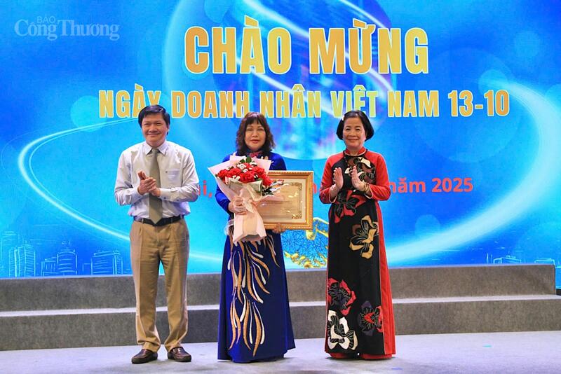Hiệp hội Doanh nghiệp nhỏ và vừa Việt Nam tặng bằng khen cho Hiệp hội Doanh nghiệp tỉnh Gia Lai. Ảnh: Hiền Mai.