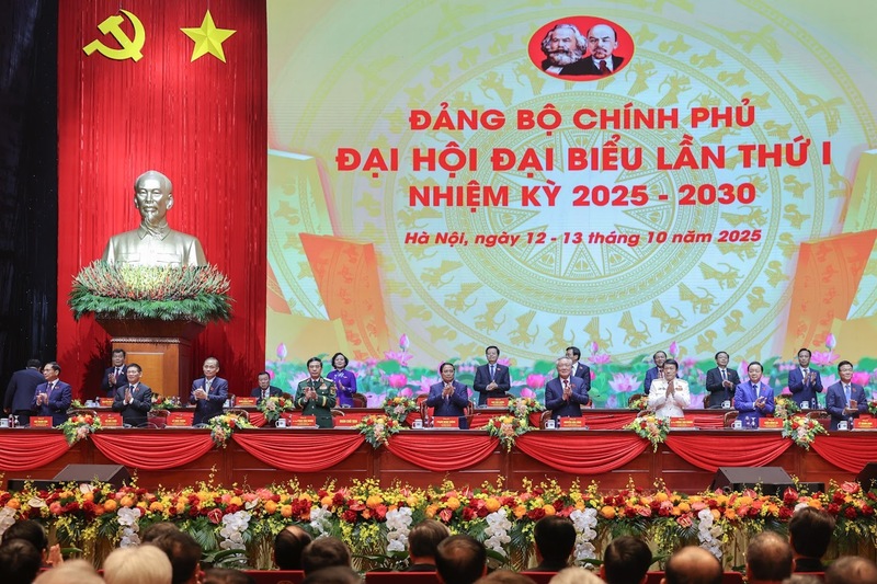 Đoàn Chủ tịch Đại hội (VGP/Nhật Bắc).