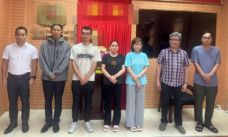 Các đối tượng trong vụ án. Ảnh: Công an TP. Hà Nội