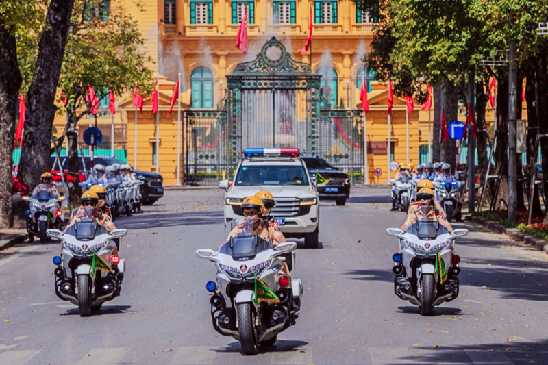 Điều chỉnh giao thông một số tuyến đường trong thời gian diễn ra Đại hội đại biểu Đảng bộ TP. Hà Nội. Ảnh: Công an Hà Nội