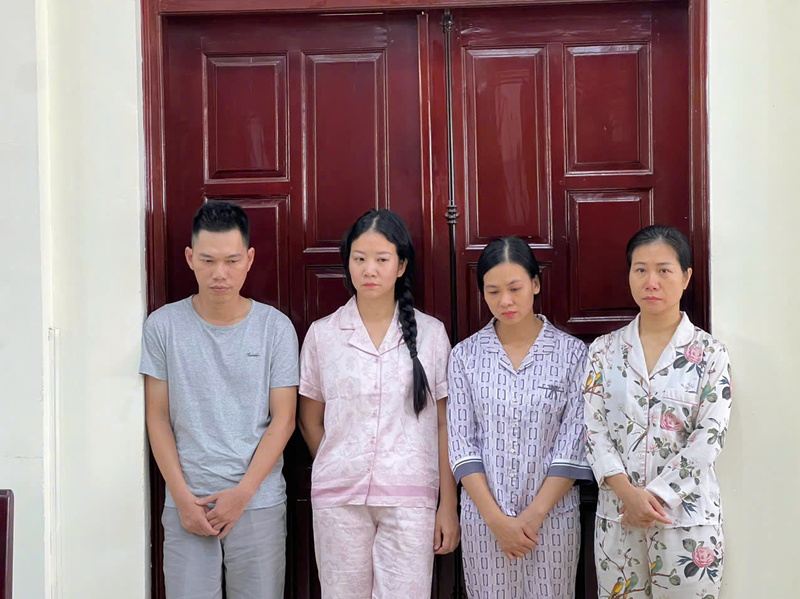 Các đối tượng trong vụ án. Ảnh: Công an TP. Hà Nội.