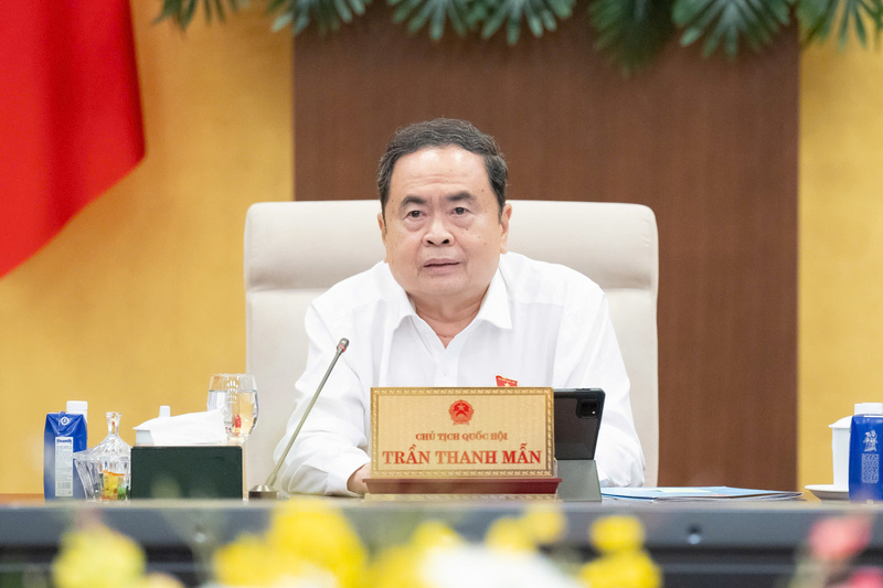 Chủ tịch Quốc hội Trần Thanh Mẫn phát biểu.