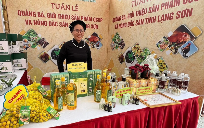 Tuần lễ quảng bá sản phẩm OCOP và nông đặc sản tỉnh Lạng Sơn (Ảnh: Vân Anh)