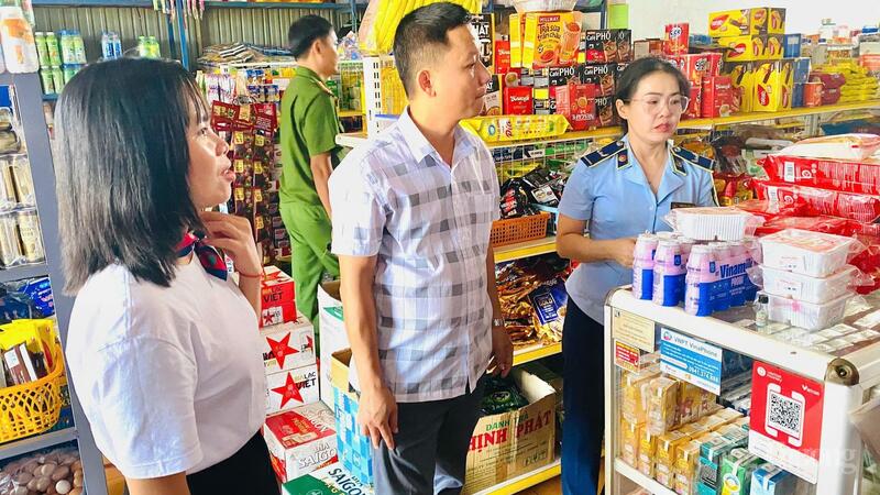 Đoàn liên ngành tỉnh Gia Lai kiểm tra các địa điểm kinh doanh hàng hóa. Ảnh: QLTT