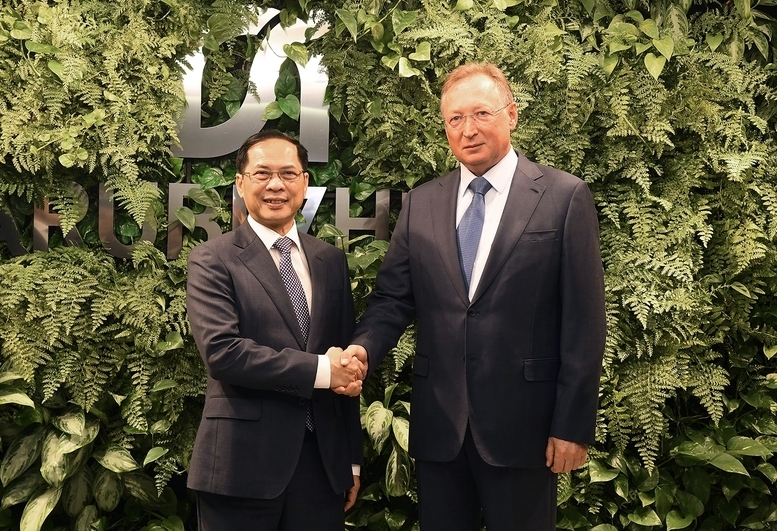 Phó Thủ tướng Chính phủ Bùi Thanh Sơn tiếp ông Kudriashov, Tổng Giám đốc Zarubezheft - Ảnh: VGP/Hải Minh