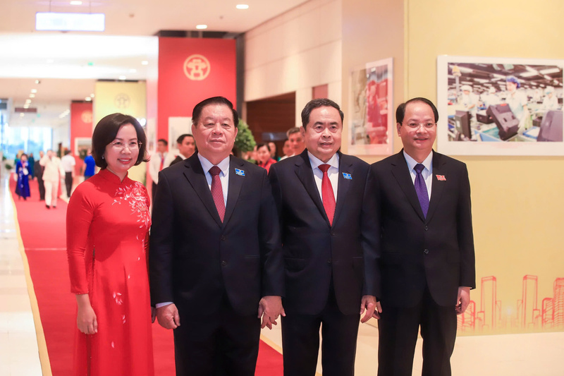 Chủ tịch Quốc hội Trần Thanh Mẫn đến dự Đại hội. Ảnh: HN