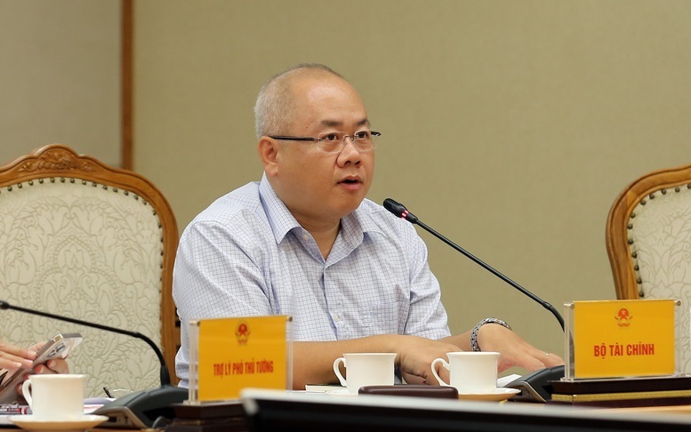 Thứ trưởng Bộ Tài chính Đỗ Thành Trung phát biểu. Ảnh: VGP