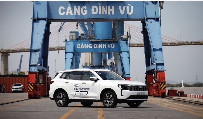 Những mẫu xe Ford tại cảng Đình Vũ. Ảnh: Thế giới phương tiện