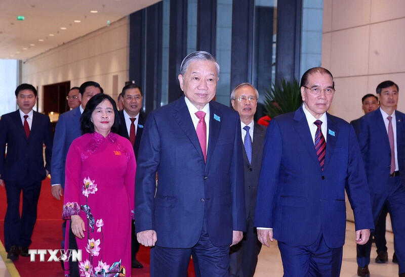 Tổng Bí thư Tô Lâm dự và chỉ đạo Đại hội đại biểu Đảng bộ Thành phố Hà Nội. Ảnh: TTXVN