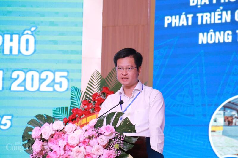 Ông Nguyễn Thế Hiệp - Phó Giám đốc Sở Công Thương Hà Nội - phát biểu tại hội thảo. Ảnh: Thanh Tuấn.